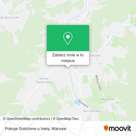 Mapa Pokoje Gościnne u Ireny