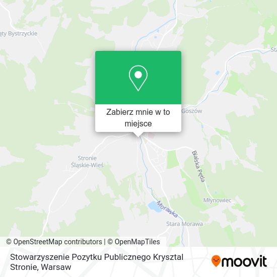 Mapa Stowarzyszenie Pozytku Publicznego Krysztal Stronie