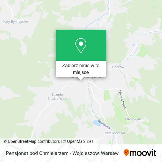 Mapa Pensjonat pod Chmielarzem - Wojcieszów