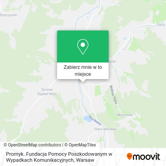 Mapa Promyk. Fundacja Pomocy Poszkodowanym w Wypadkach Komunikacyjnych