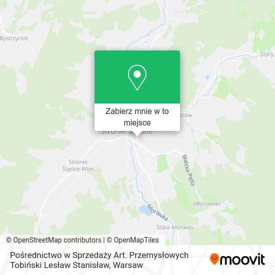 Mapa Pośrednictwo w Sprzedaży Art. Przemysłowych Tobiński Lesław Stanisław