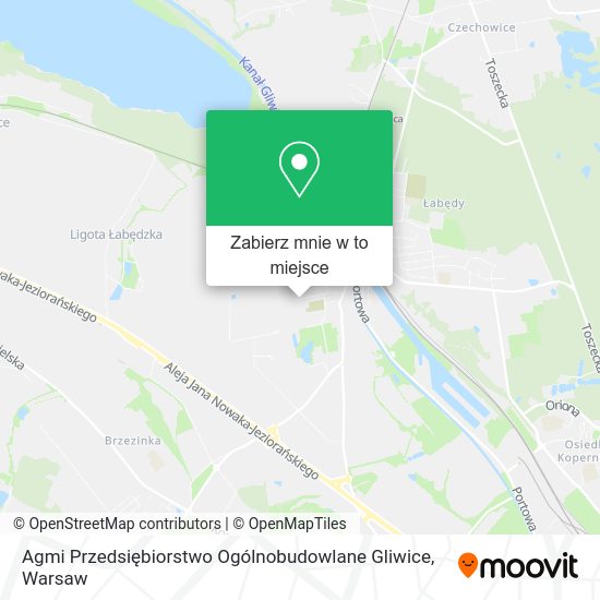 Mapa Agmi Przedsiębiorstwo Ogólnobudowlane Gliwice