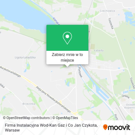 Mapa Firma Instalacyjna Wod-Kan Gaz i Co Jan Czykota