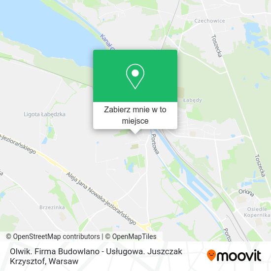 Mapa Olwik. Firma Budowlano - Usługowa. Juszczak Krzysztof