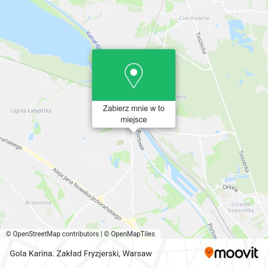 Mapa Gola Karina. Zakład Fryzjerski