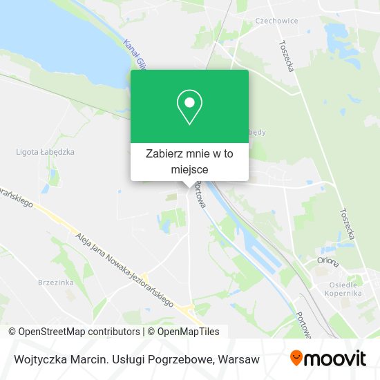 Mapa Wojtyczka Marcin. Usługi Pogrzebowe