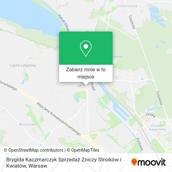 Mapa Brygida Kaczmarczyk Sprzedaż Zniczy Stroików i Kwiatów