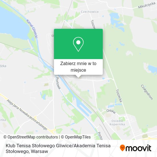 Mapa Klub Tenisa Stołowego Gliwice / Akademia Tenisa Stołowego