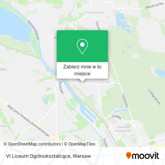 Mapa VI Liceum Ogólnokształcące