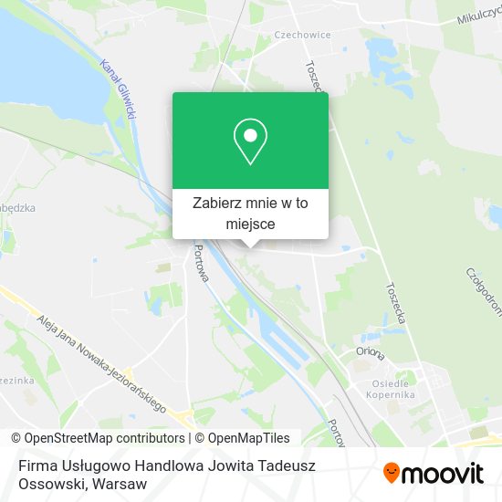 Mapa Firma Usługowo Handlowa Jowita Tadeusz Ossowski