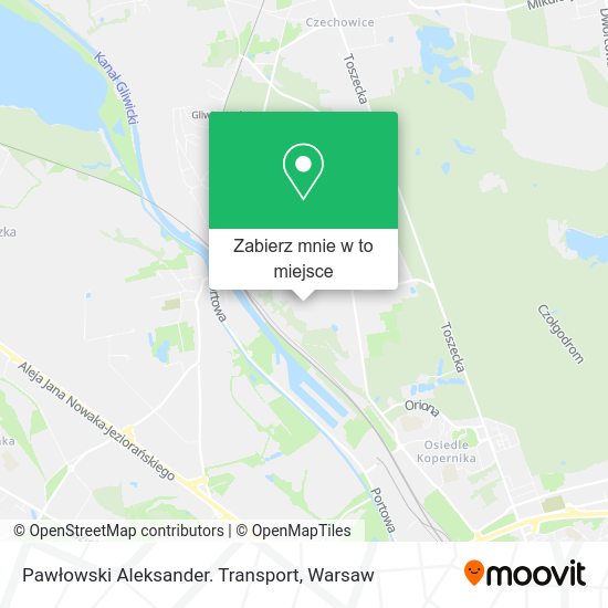 Mapa Pawłowski Aleksander. Transport