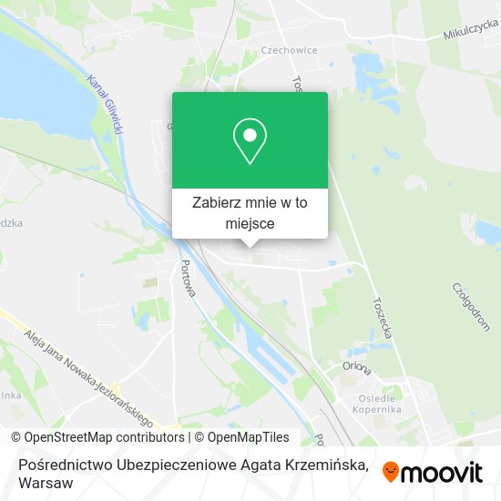 Mapa Pośrednictwo Ubezpieczeniowe Agata Krzemińska