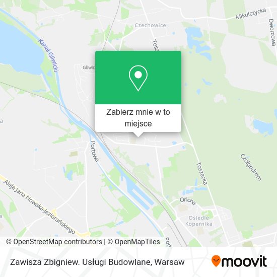 Mapa Zawisza Zbigniew. Usługi Budowlane