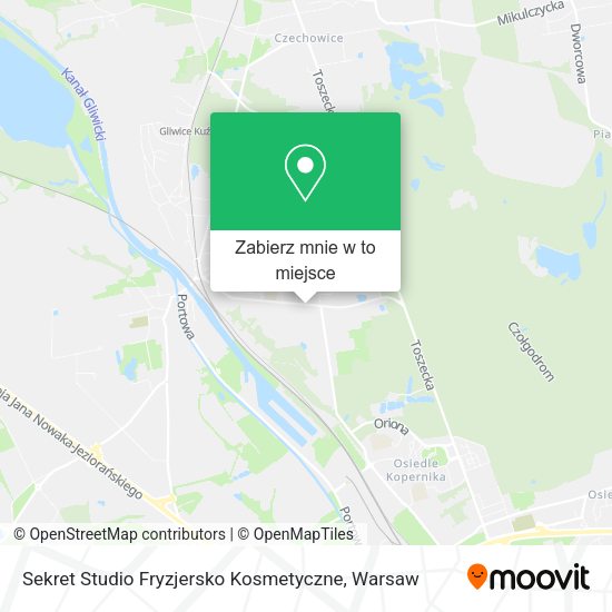 Mapa Sekret Studio Fryzjersko Kosmetyczne