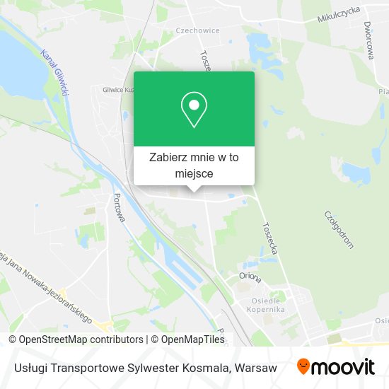 Mapa Usługi Transportowe Sylwester Kosmala