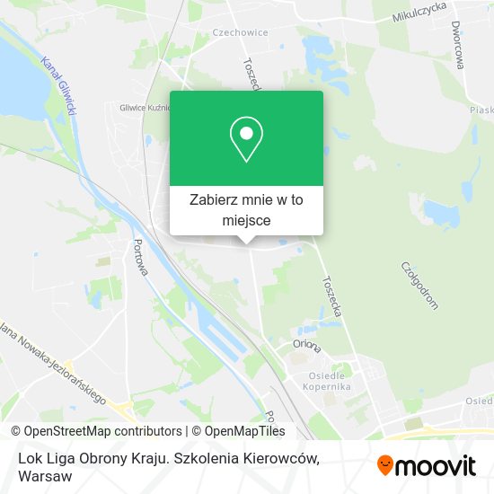 Mapa Lok Liga Obrony Kraju. Szkolenia Kierowców