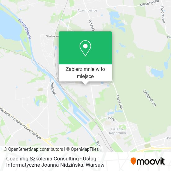 Mapa Coaching Szkolenia Consulting - Usługi Informatyczne Joanna Nidzińska