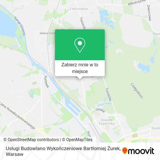 Mapa Usługi Budowlano Wykończeniowe Bartłomiej Żurek