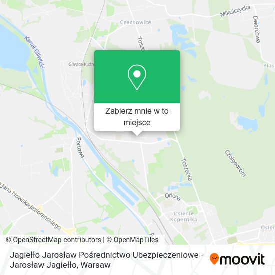 Mapa Jagiełło Jarosław Pośrednictwo Ubezpieczeniowe - Jarosław Jagiełło