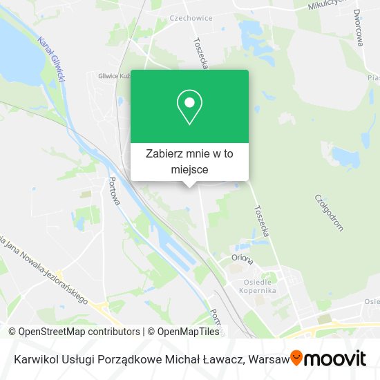 Mapa Karwikol Usługi Porządkowe Michał Ławacz