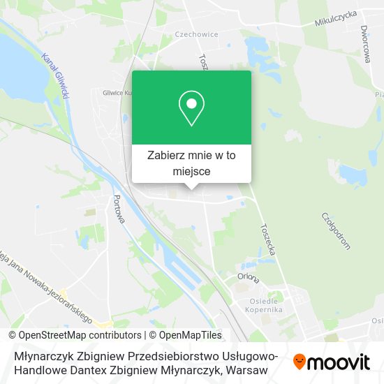 Mapa Młynarczyk Zbigniew Przedsiebiorstwo Usługowo-Handlowe Dantex Zbigniew Młynarczyk