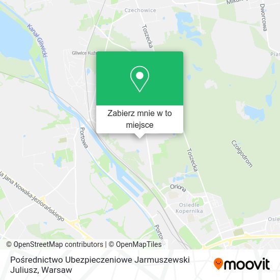 Mapa Pośrednictwo Ubezpieczeniowe Jarmuszewski Juliusz