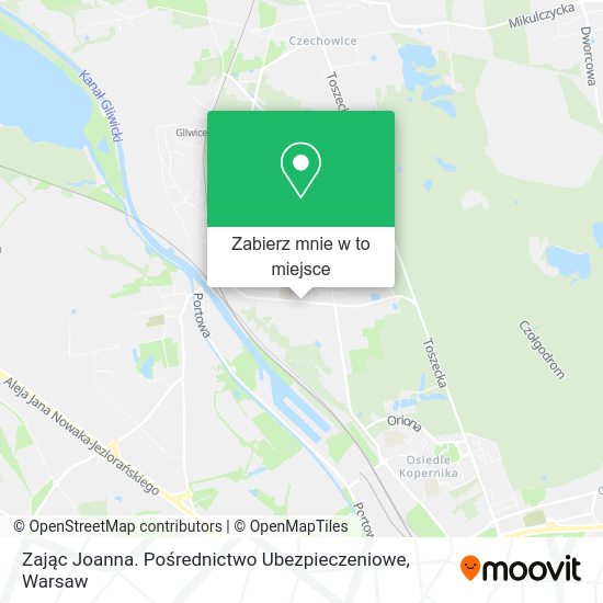 Mapa Zając Joanna. Pośrednictwo Ubezpieczeniowe