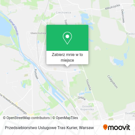 Mapa Przedsiebiorstwo Uslugowe Tras Kurier