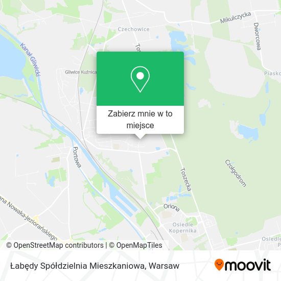 Mapa Łabędy Spółdzielnia Mieszkaniowa