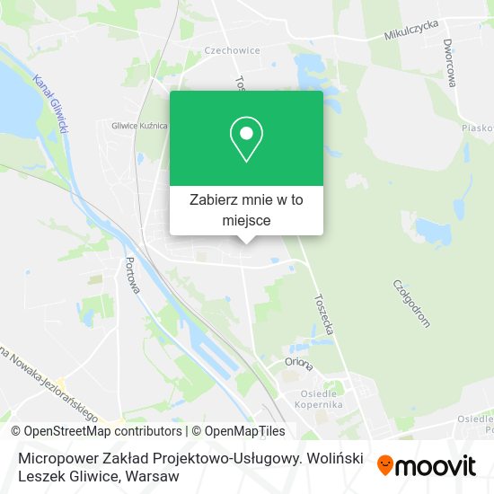 Mapa Micropower Zakład Projektowo-Usługowy. Woliński Leszek Gliwice