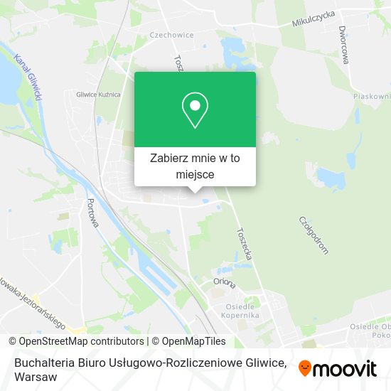 Mapa Buchalteria Biuro Usługowo-Rozliczeniowe Gliwice