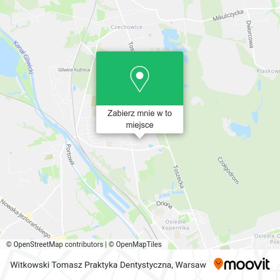 Mapa Witkowski Tomasz Praktyka Dentystyczna