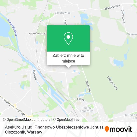 Mapa Asekuro Usługi Finansowo-Ubezpieczeniowe Janusz Ciszczonik