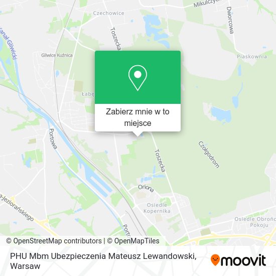 Mapa PHU Mbm Ubezpieczenia Mateusz Lewandowski