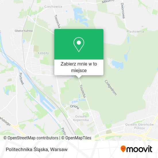 Mapa Politechnika Śląska