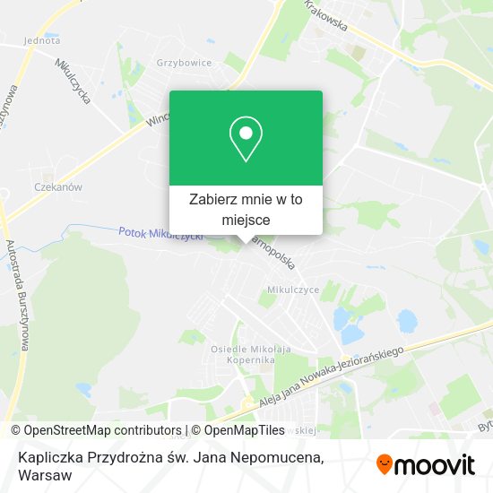 Mapa Kapliczka Przydrożna św. Jana Nepomucena