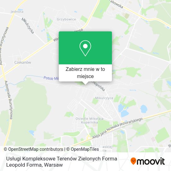 Mapa Usługi Kompleksowe Terenów Zielonych Forma Leopold Forma