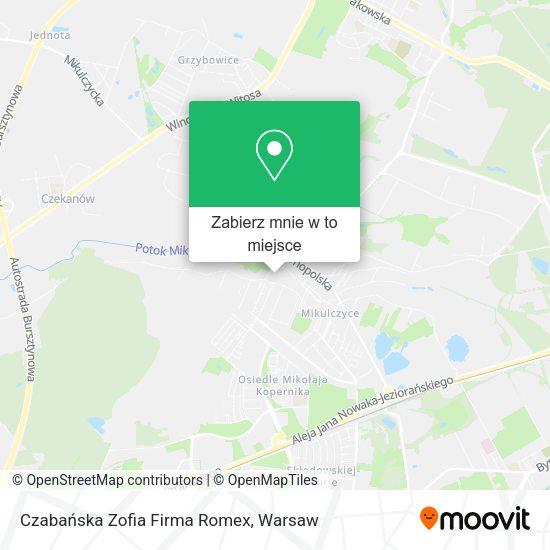 Mapa Czabańska Zofia Firma Romex