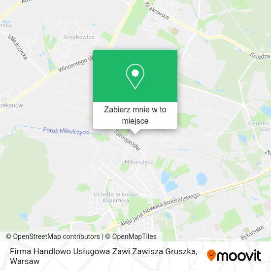 Mapa Firma Handlowo Usługowa Zawi Zawisza Gruszka