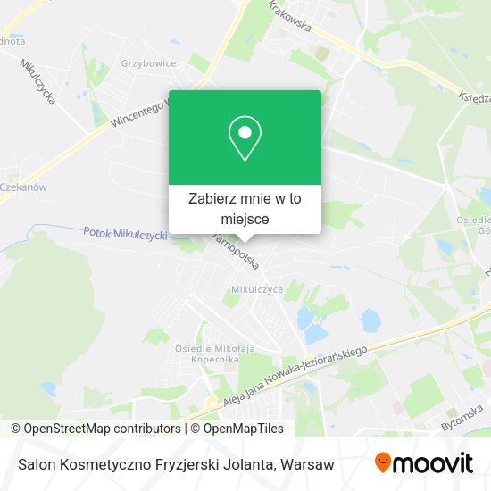 Mapa Salon Kosmetyczno Fryzjerski Jolanta