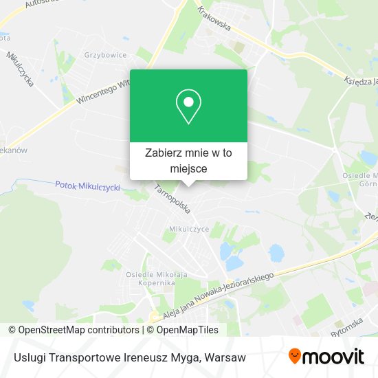 Mapa Uslugi Transportowe Ireneusz Myga