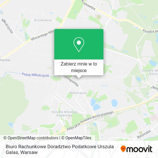 Mapa Biuro Rachunkowe Doradztwo Podatkowe Urszula Galas