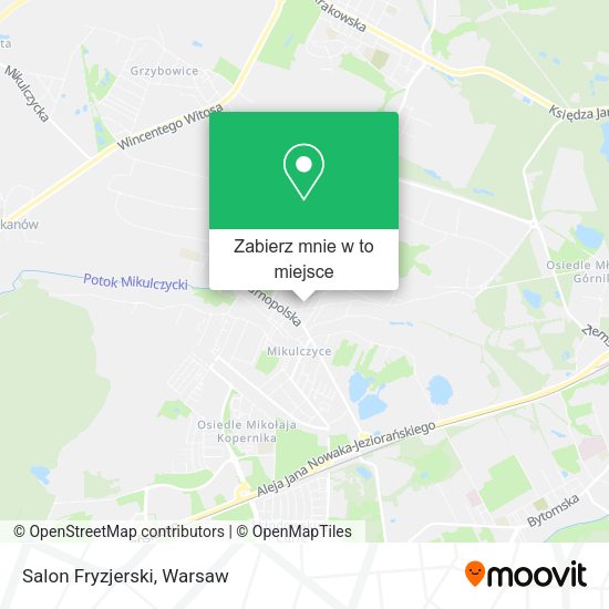 Mapa Salon Fryzjerski