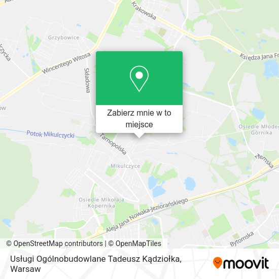 Mapa Usługi Ogólnobudowlane Tadeusz Kądziołka