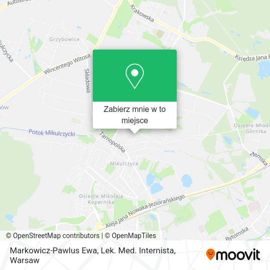 Mapa Markowicz-Pawlus Ewa, Lek. Med. Internista