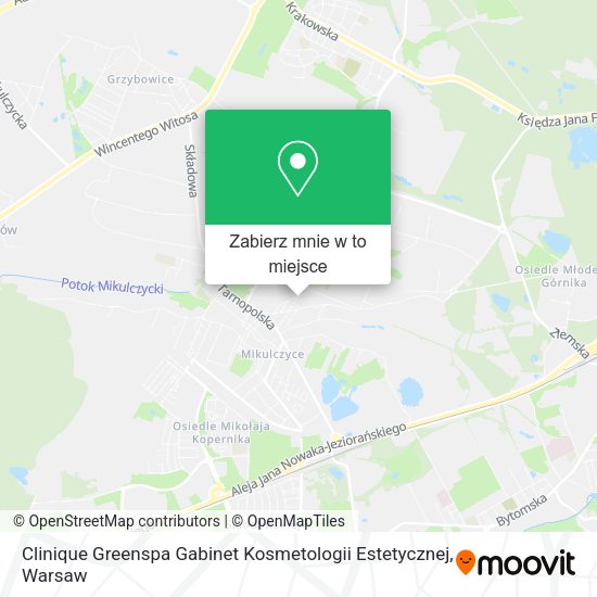 Mapa Clinique Greenspa Gabinet Kosmetologii Estetycznej