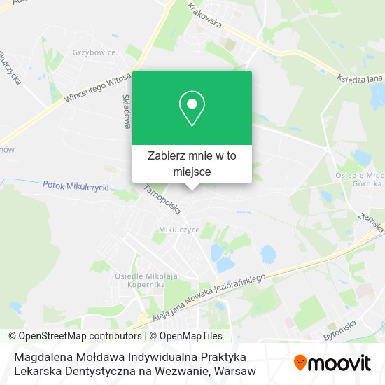 Mapa Magdalena Mołdawa Indywidualna Praktyka Lekarska Dentystyczna na Wezwanie