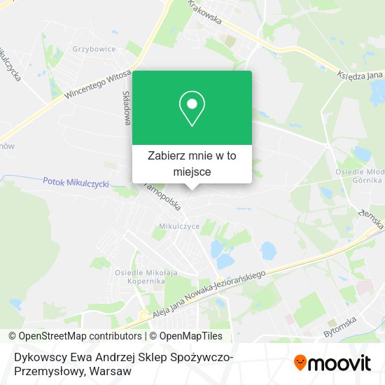 Mapa Dykowscy Ewa Andrzej Sklep Spożywczo-Przemysłowy