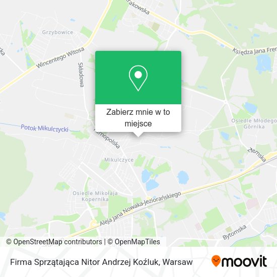 Mapa Firma Sprzątająca Nitor Andrzej Koźluk