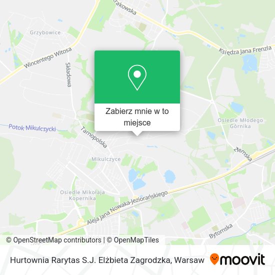 Mapa Hurtownia Rarytas S.J. Elżbieta Zagrodzka